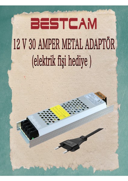 12 V 30 Amper Metal Adaptör Elektrik Fişi