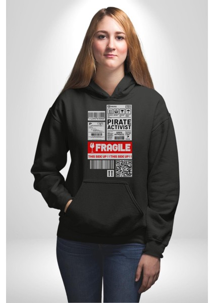 Korsan Aktivist Kırılgan Insan Kargo Erkek Kadın Siyah Dijital Baskılı Kapüşonlu Sweatshirt Hoodie fiyatları