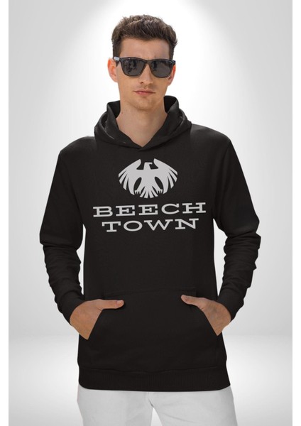 Maroon Eagle School Logolu T-Shirt Tasarımı Erkek Kadın Siyah Dijital Baskılı Kapüşonlu Sweatshirt Hoodie indirimleri