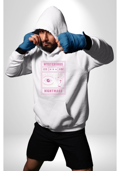 Mason Gözü Shirli Göz Kişilik Sokak Tasarımı Erkek Kadın Beyaz Dijital Baskılı Kapüşonlu Sweatshirt Hoodie indirimleri