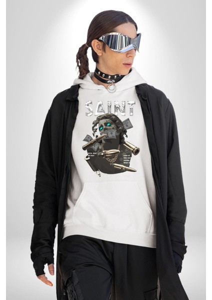 Aziz Sokak Sitili Özel Sözler Erkek Kadın Beyaz Dijital Baskılı Kapüşonlu Sweatshirt Hoodie fırsatları