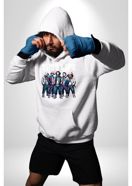 Korku Sineması Korku Kahramanları Haydut Hayatı Erkek Kadın Beyaz Dijital Baskılı Kapüşonlu Sweatshirt Hoodie modelleri