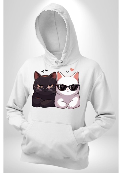 Deadpool Kahvaltı Tasarım Erkek Kadın Beyaz Dijital Baskılı Kapüşonlu Sweatshirt Hoodie