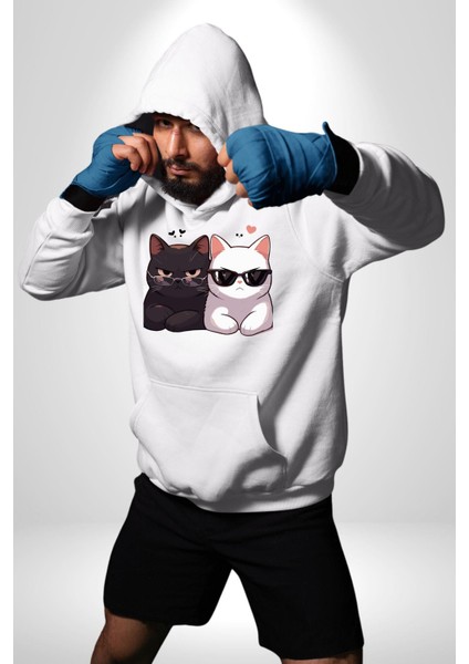Deadpool Kahvaltı Tasarım Erkek Kadın Beyaz Dijital Baskılı Kapüşonlu Sweatshirt Hoodie modelleri
