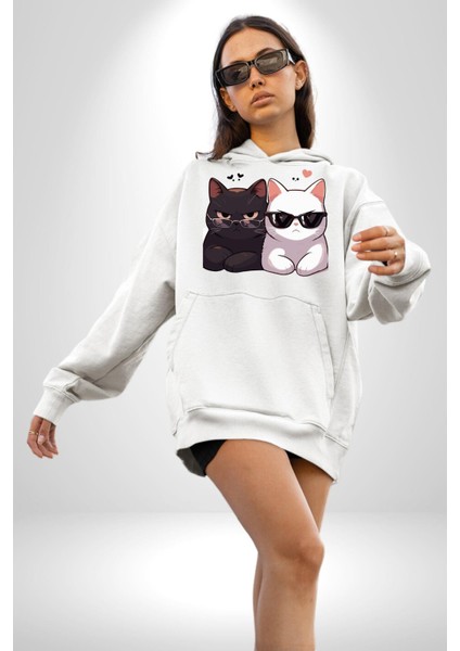 Deadpool Kahvaltı Tasarım Erkek Kadın Beyaz Dijital Baskılı Kapüşonlu Sweatshirt Hoodie indirimleri