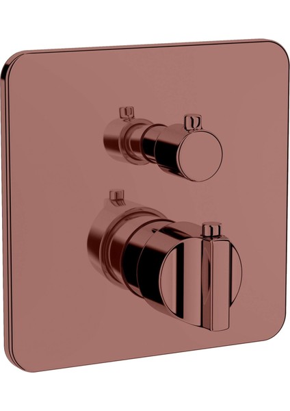 Suit U A4267426 Ankastre Termostatik Banyo Bataryası, Sıva Üstü, V-Box, Bakır