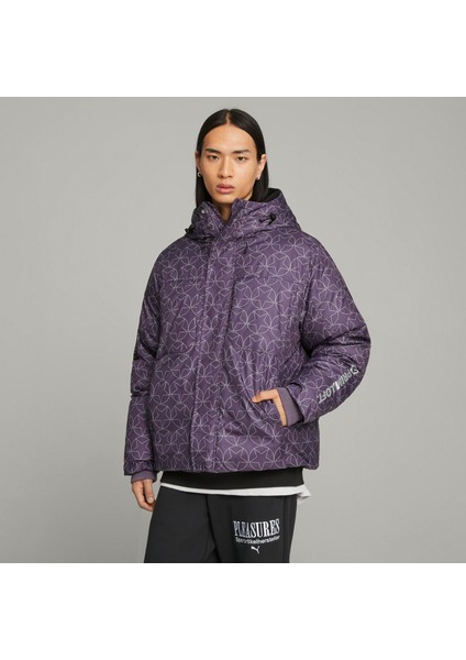 x Pleasures Puffer Jacket Purple Ch