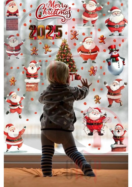 Yeni Yıl Yılbaşı Hoşgeldin 2025 Yeni Sezon Cam Kapı Duvar Sticker Seti fiyatları