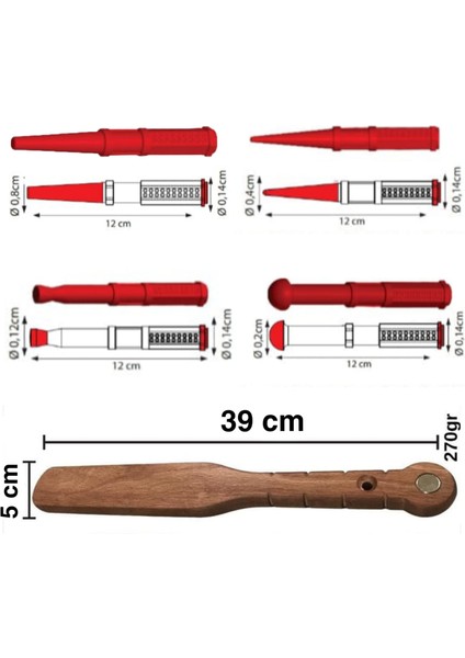 Boyasız Göçük Düzeltme Kalem ve Çekiç Seti 5 Parça