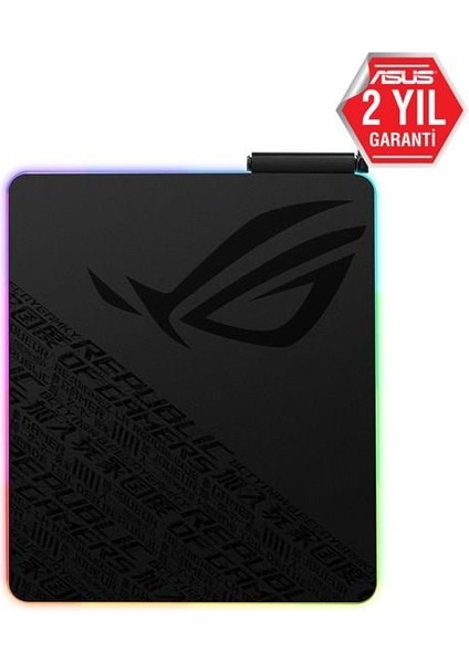 Rog Balteus Qı Rgb Gamıng Mouse Pad Aura Sync Rgb Sert Yüzey Usb Geçişi Kaymaz Kauçuktan Taban Kablosuz Sarj