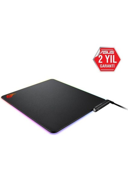 Rog Balteus Qı Rgb Gamıng Mouse Pad Aura Sync Rgb Sert Yüzey Usb Geçişi Kaymaz Kauçuktan Taban Kablosuz Sarj