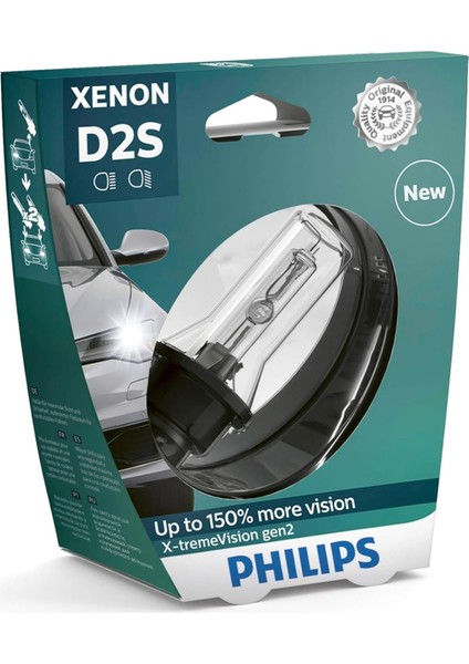 D2S %150 X-Treme Vision Xenon Ampul 1 Adet