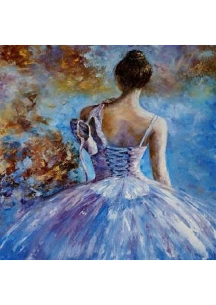 Balerinin Gidişi Sayılarla Boyama Seti Kasnaklı