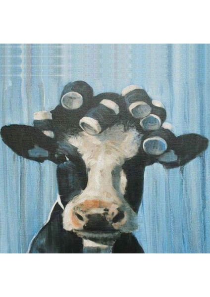 Bigudili Inek Sayılarla Boyama Seti Kasnaklı