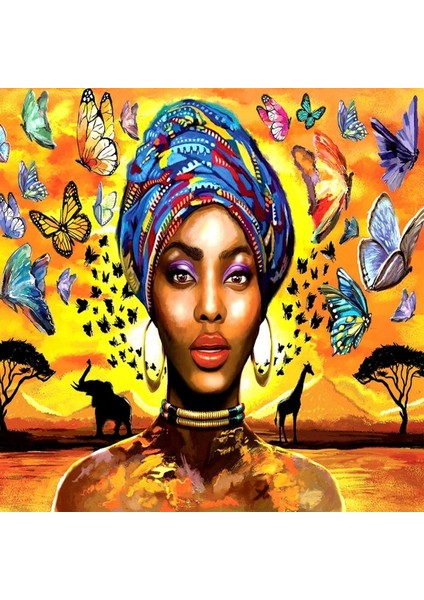 Kelebeklerin Dansı 1 Sayılarla Boyama Seti Kasnaklı