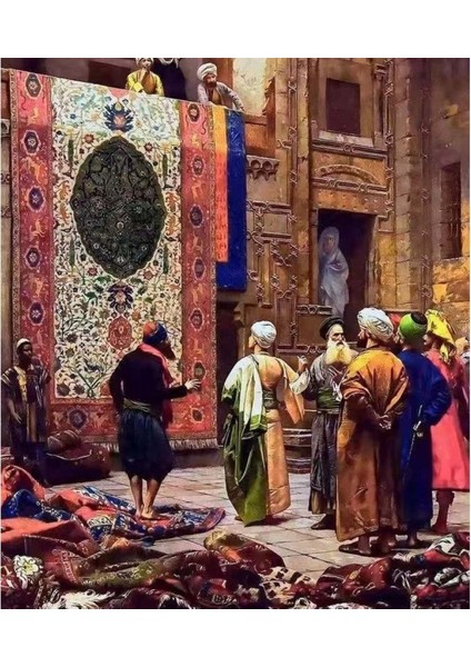 Osmanlı Halı Çarşısı Sayılarla Boyama Seti Kasnaklı