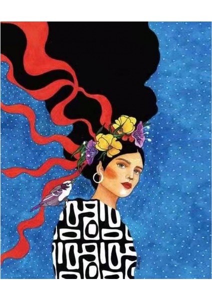 Modern Kadın Boyama Seti Kasnaklı