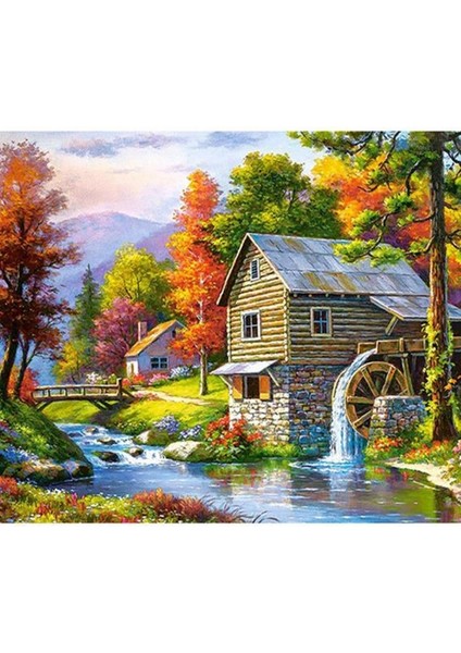 Yayla Evi Sayılarla Boyama Seti Kasnaklı