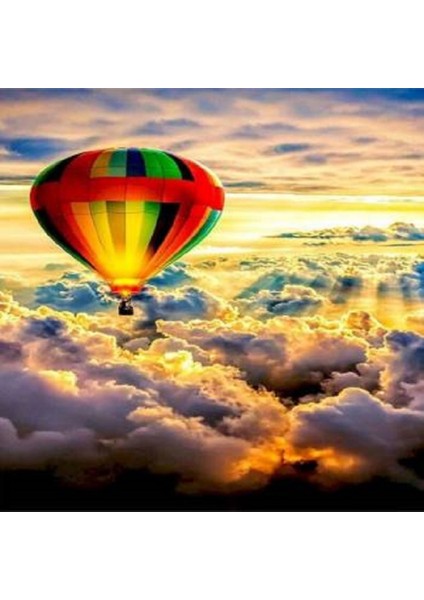 Gökyüzünde Balon Sayılarla Boyama Seti Kasnaklı