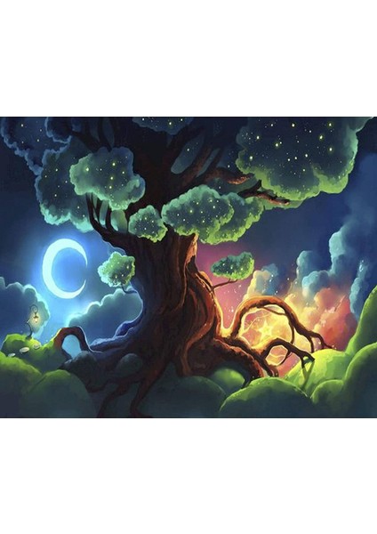 Ağaçtaki Enerji Sayılarla Boyama Seti Kasnaklı