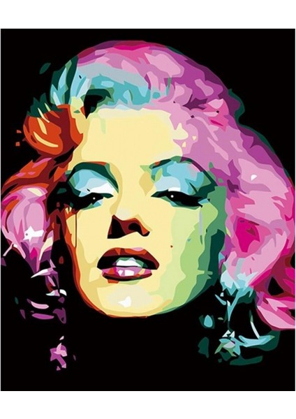 Marilyn Monroe Renkli Sayılarla Boyama Seti Kasnaklı