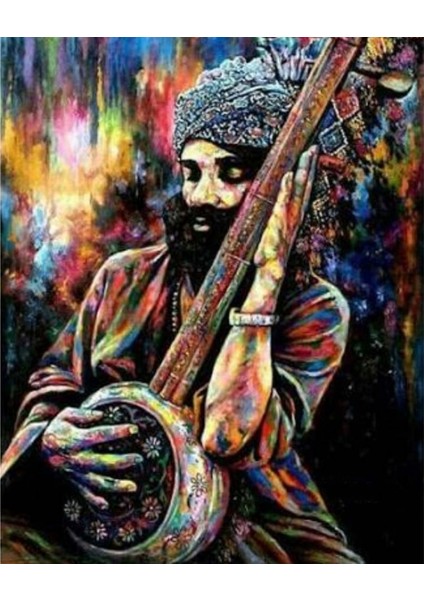 Hintli Sanatcı Sayılarla Boyama Seti Kasnaklı