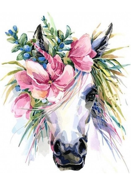 Unicorn Sayılarla Boyama Seti Kasnaklı