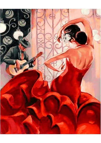 Çingene Dansı Boyama Seti Kasnaklı