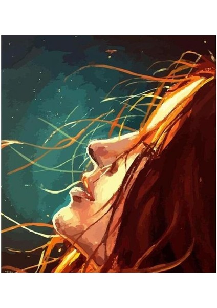 Kızıl Güzel Sayılarla Boyama Seti Kasnaklı