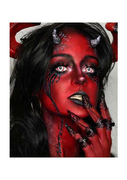 Kırmızı Şeytan Sayılarla Boyama Seti Kasnaklı