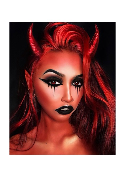 Kızıl Kostüm Sayılarla Boyama Seti Kasnaklı