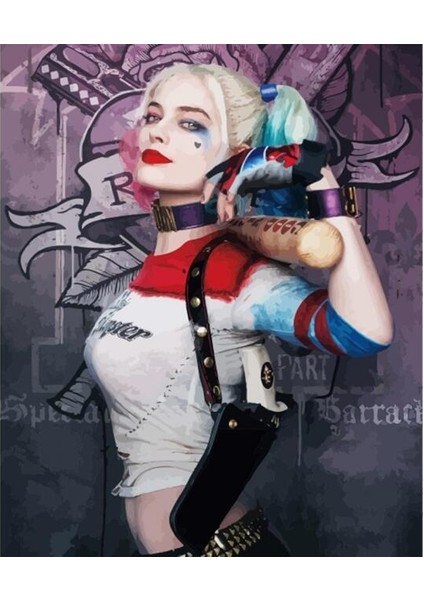 Harley Quinn 2 Sayılarla Boyama Seti Kasnaklı