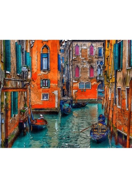 Gondol Gezisi 2 Sayılarla Boyama Seti Kasnaklı