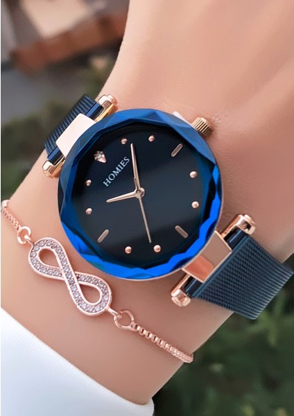 Çelik Kadın Kol Saati 3 Atm Su Geçirmezlik Faturalı Bileklik Hediyeli