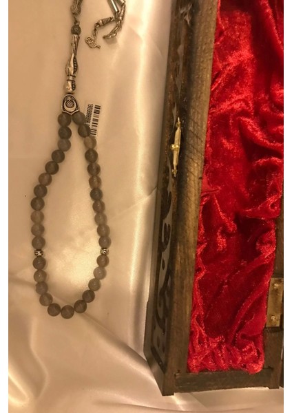 Akik Tespih Akik Doğal Taş Tesbih Gümüş Imameli Ahşap Kutulu modelleri