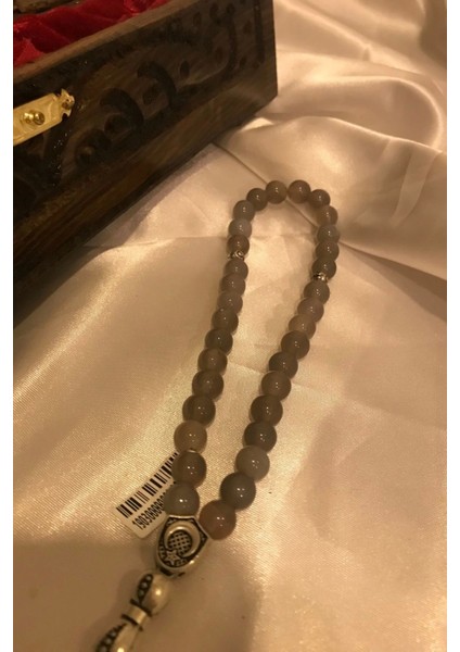 Akik Tespih Akik Doğal Taş Tesbih Gümüş Imameli Ahşap Kutulu indirimleri