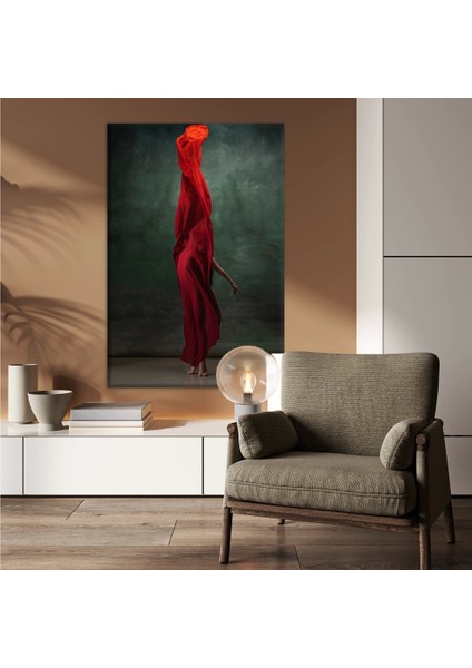 Kırmızı Şemsiye Kanvas Tablo