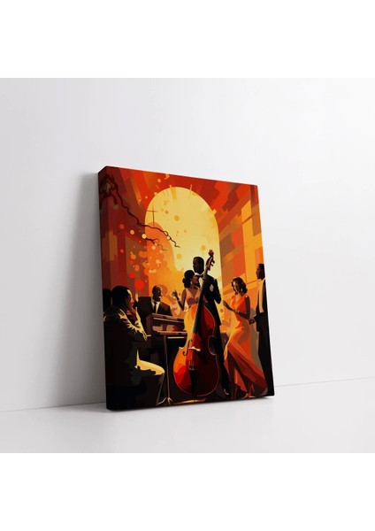 Jazz Gecesi Kanvas Tablo modelleri