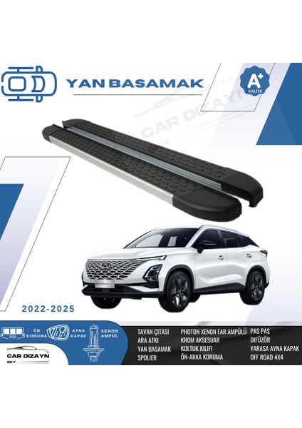 Chery Omoda 5 Nirvana Alüminyum Yan Basamak Marşpiyel Koruma 2022 – 2025