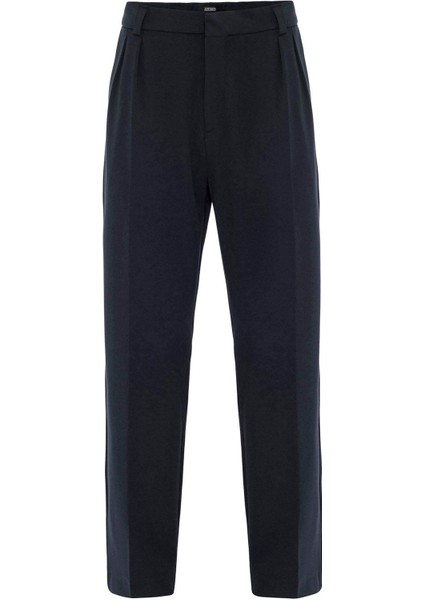 Lacivert Yüksek Bel Pileli Relaxed Fit Baggy Erkek Pantolon indirimleri