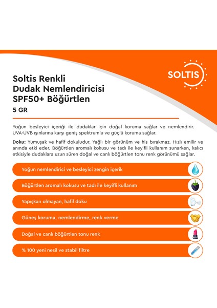 Renkli Dudak Nemlendiricisi Spf 50+ Böğürtlen 5 gr