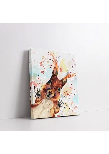 Kırmızı Sincap Kanvas Tablo fiyatları