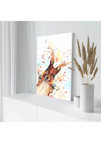 Kırmızı Sincap Kanvas Tablo modelleri