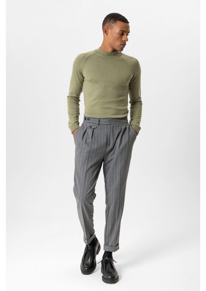 Açık Haki Yarım Boğazlı Erkek Triko fiyatları