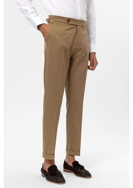 Vizon Yüksek Bel Regular Fit Erkek Pantolon