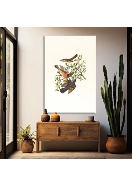 Daldaki Serçe Kanvas Tablo
