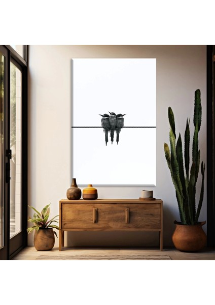 Sevimli Kuşlar Kanvas Tablo