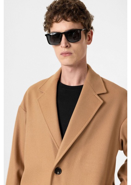 Camel Oversize Erkek Kaban