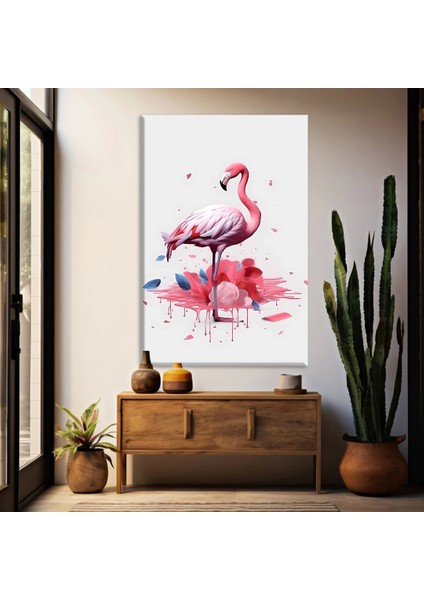 Pembe Flamingo Kanvas Tablo