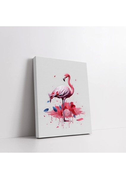 Pembe Flamingo Kanvas Tablo